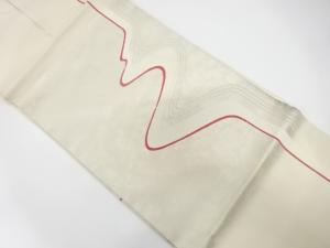 変わり流水模様織り出し　名古屋帯